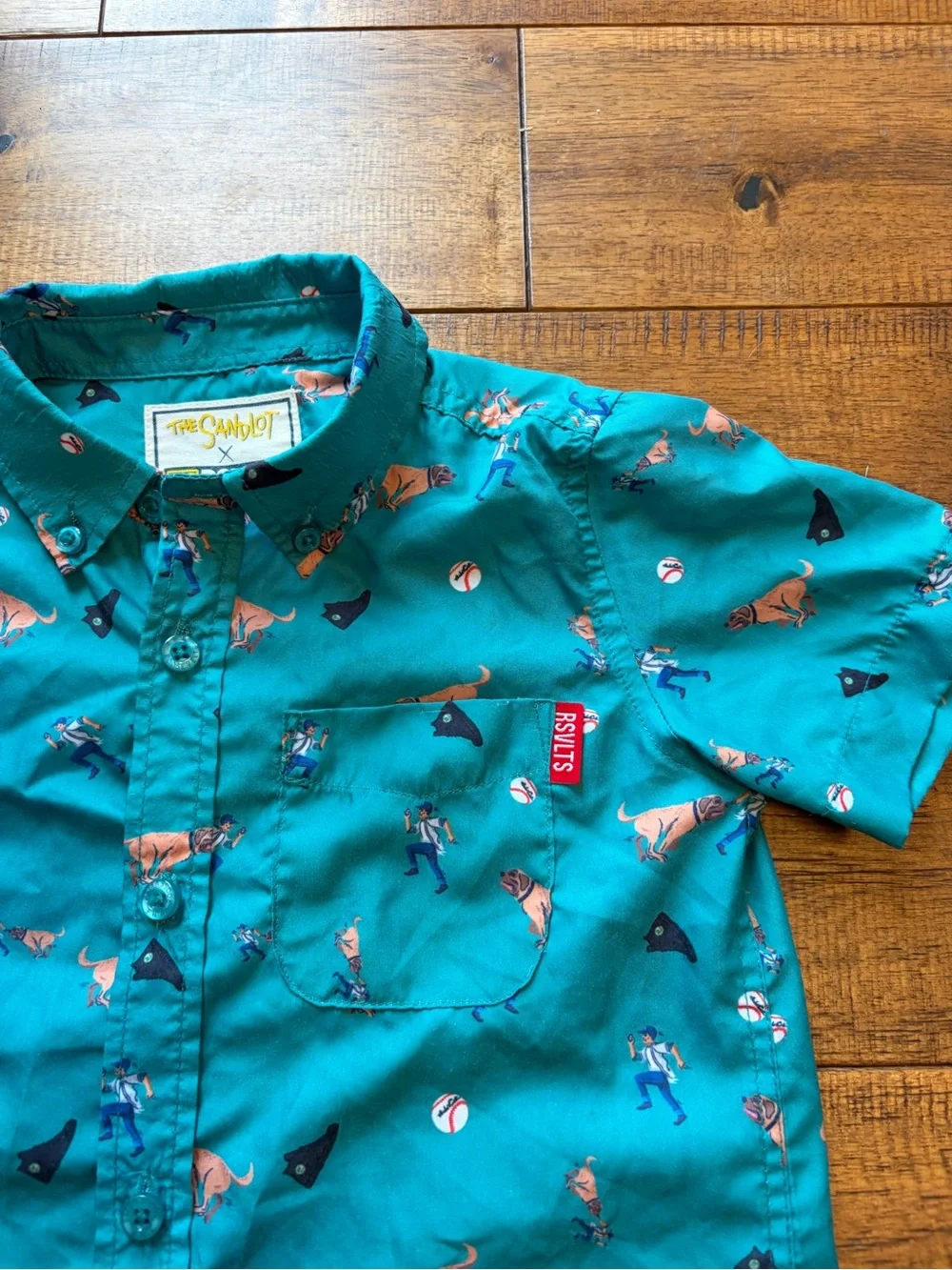 The Roosevelts RSVLTS The Sandlot Kids Boys 3T Button Up Collared Shirt Iconic